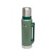 Stanley Classic Vakuum-Flasche, 1.3 Liter, 18/8 Edelstahl,, Hammertone grün, Edelstahl-Trinkbecher, Vakuum-Isolation