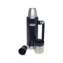 Stanley Classic Vakuum-Flasche, 1.3 Liter, 18/8 Edelstahl,, Navy blau, Edelstahl-Trinkbecher, Vakuum-Isolation