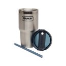 Stanley Vacuum Quencher, 591 ml, 18/8 Edelstahl,, Kunststoffverschluss, wiederverwendbarer Strohhalm