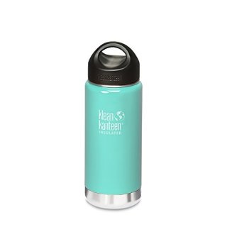473ml/16oz Kanteen®Wide Vacuum-isolierte Thermosflasche (Stainless Loop Cap)-Farbe: Glacial Glass, türkis