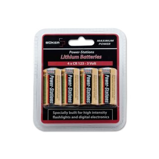 Böker Plus Batterie-Set 4 x CR123A Dlyfull