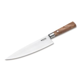 Böker Damast Olive Kochmesser Groß