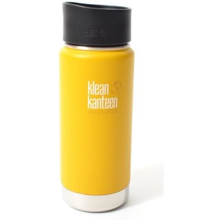 592ml/20oz Kanteen® Wide Vacuum insulated  - isolierte Thermosflasche (mit Café Cap 2.0) gelb