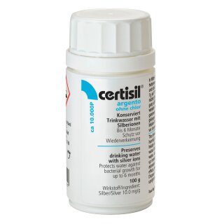 Certisil Argento ca 10.000 p - Wasserreinigung für Tanks mit 10.000 L