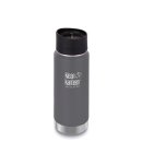 473ml/16oz Kanteen® Wide Vacuum insulated  - isolierte Thermosflasche (mit Café Cap 2.0)-Farbe: Granite Peak Grau