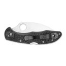 Delica 4 Lightweight Flat Ground Black Wharncliffe Serrated