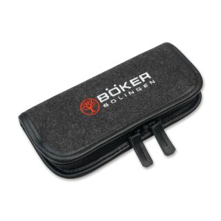 Böker Filz-Etui mit Reisverschluss und Ösen für Vorhangschloß