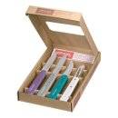 Opinel-Küchenmessser Set, 4-teilig Art Deo lila/grau/grün/weiß