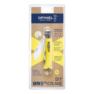 Opinel No 09 DIY Heimwerker Messer Gelb