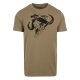 PUMA T-Shirt Motiv: Büffel und white hunter, Farbe: olive