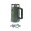 Stanley Adventure Vacuum Beer Stein mit Henkel hält Bier für 7 Stunden kalt, | Vintage-inspirierte Bierkrug | Spülmaschinenfest |Hammertone Green, 709 ml