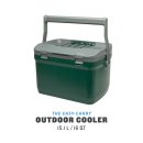 Stanley 673100 Adventure Outdoor Cooler - Camping Kühlbox, Doppelwandige Schaumisolierung, BPA-frei, Deckel fungiert auch als Sitz, Robuste Kühlbox ohne Strom, Auslaufsicher, 15.1L, Grün