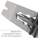 CRKT Hebelschneider, Schlüsselring-Werkzeug: Langlebiges und leichtes Multi-Tool für den täglichen Gebrauch, Edelstahl, 9913