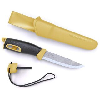 Morakniv Companion Spark Messer, fest, Griff, Klinge: 104 mm, Gelb, Lame : 104mm Feuerstahl
