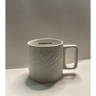 Starbucks Mug Tasse Sirens tail White 12 oz 356ml geriffelt