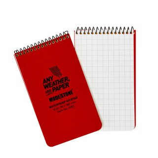 Waterproof Notepad Rot Modestone® 76x130mm 30 Blatt