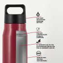 SIGG Explorer Deep Magenta Trinkflasche (0.75 L), schadstofffreie & auslaufsichere, robuste & geruchsneutrale Trinkflasche aus Edelstahl
