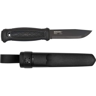 Morakniv Garberg Full Tang Messer mit fester Klinge aus Karbonstahl, 10,9 cm, Polyscheide, Schwarz