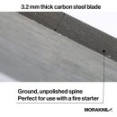 Morakniv Garberg Full Tang Messer mit fester Klinge aus Karbonstahl, 10,9 cm, Polyscheide, Schwarz