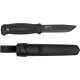 Morakniv Garberg Full Tang Messer mit fester Klinge aus Karbonstahl, 10,9 cm, Polyscheide, Schwarz