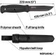 Morakniv Garberg Full Tang Messer mit fester Klinge aus Karbonstahl, 10,9 cm, Polyscheide, Schwarz