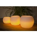 Konstsmide 1964-100 LED Decoration Real Wax Ball Candle for Indoor Use (IP20) Battery Operated: 2X C 1.5 V (Not Included) Warm White Diode Flickering with Switch and 4 Hours and 8 Hours Timer