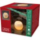 Konstsmide 1964-100 LED Decoration Real Wax Ball Candle for Indoor Use (IP20) Battery Operated: 2X C 1.5 V (Not Included) Warm White Diode Flickering with Switch and 4 Hours and 8 Hours Timer
