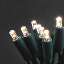 Konstsmide Mini LED Lichterkette, 20 warm weiße Dioden, 230V, Innen, grünes Kabel - 5301-100