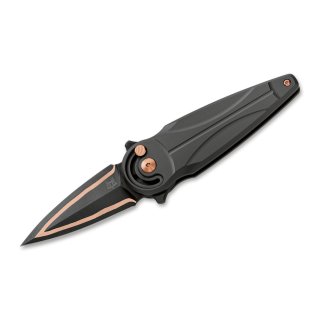 Fox Knives Saturn FX-551TICOP Carbon Steel/Copper and Black Titanium Pocket Knife