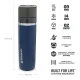 Stanley Ceramivac GO Bottle 700 ml / 24OZ Navy mit Spritzschutz  Edelstahl-Thermosflasche mit CERAMIVAC - Auslaufsicher - BPA-frei - Spülmaschinenfest