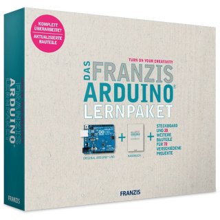 Das Franzis Arduino® Lernpaket | inkl. Original Arduino® Uno, 1 Steckbrett und 20 weitere Bauteile für 70 verschiedene Projekte [Zubehör] Ulli Sommer