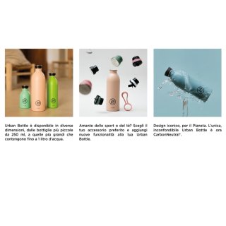 24 Bottles Urban Bottle Trinflasche aus lebensmittelechtem Edelstahl in der Farbe Stone Dusty Pink, 500ml