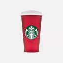 Starbucks reusable Hot Cup red Metallic 16oz