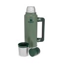 Stanley Classic Legendary Thermosflasche Edelstahl 1.4L - Thermos Hält 40 Stunden Heiß oder Kalt - Edelstahl Thermoskanne - BPA-Frei - Spülmaschinenfest - Hammertone Green