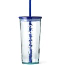 Starbucks blau recyceltem Glas kalten Tasse durch...