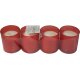 Gala-Kerzen GmbH 4er-Pack Stundenbrenner, rote Hülle
