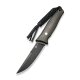 CIVIVI Tamashii D2 Black Stonewashed Fixed Knife Micarta Dunkelgrün