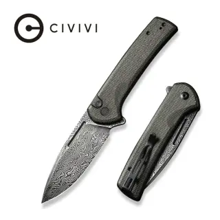 CIVIVI Conspirator Flipper & Button Lock Knife Micarta Handle