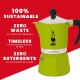 Bialetti 4972 Rainbow Caffettiera Colorata, Alluminio, 3 Tassen, Grün