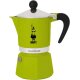 Bialetti 4972 Rainbow Caffettiera Colorata, Alluminio, 3 Tassen, Grün