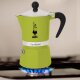 Bialetti 4972 Rainbow Caffettiera Colorata, Alluminio, 3 Tassen, Grün