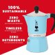Bialetti 5042 Rainbow Caffettiera Colorata, Alluminio, Azzurro, 3 Tassen, Hellblau