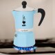 Bialetti 5042 Rainbow Caffettiera Colorata, Alluminio, Azzurro, 3 Tassen, Hellblau