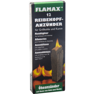 Flamax Öko Reibekopfanzünder 12 für Grillkohle und Kamin