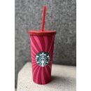 Starbucks Pink Swirl cold cup 16oz pink