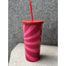 Starbucks Pink Swirl cold cup 16oz pink