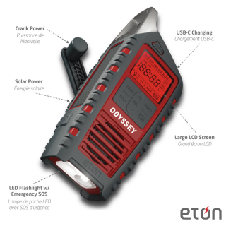 Eton Odyssey DAB+ Notfallradio Kurbel Solar