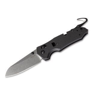 Hogue Trauma First Response Tool 3.4 G10 Solid Black Stone Tumbled USA