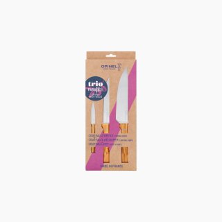 Opinel Trio Parallele Olive Küchenmesser-Set 3-tlg
