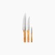 Opinel Trio Parallele Olive Küchenmesser-Set 3-tlg